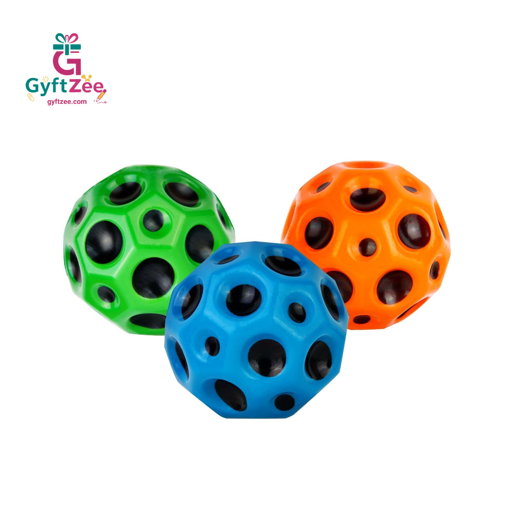 (1 Pcs, Random color) Bouncy Moon Balls - High Bounce Toy for Indoor & Outdoor Fun