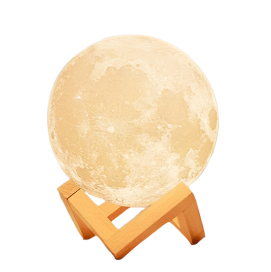 3D Night Moon Lamp - 7 Multi-Color Changing with Touch Sensor