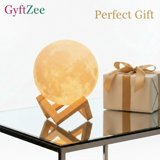 3D Night Moon Lamp - 7 Multi-Color Changing with Touch Sensor
