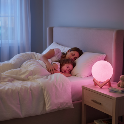 3D Night Moon Lamp - 7 Multi-Color Changing with Touch Sensor