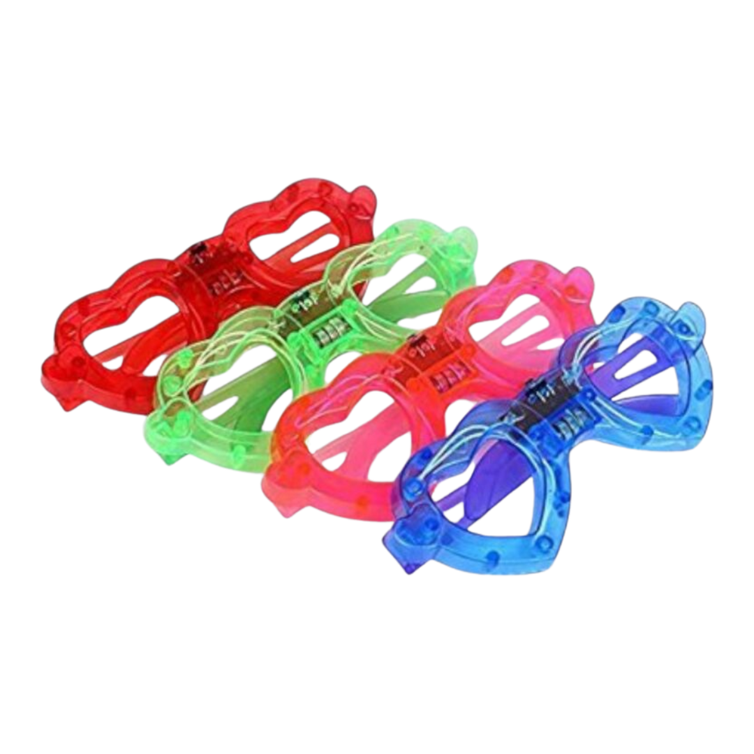 [Random design & color, 1 pcs] Kids Fancy LED Flashing Goggles | Light-Up Neon Eye Party Glasses