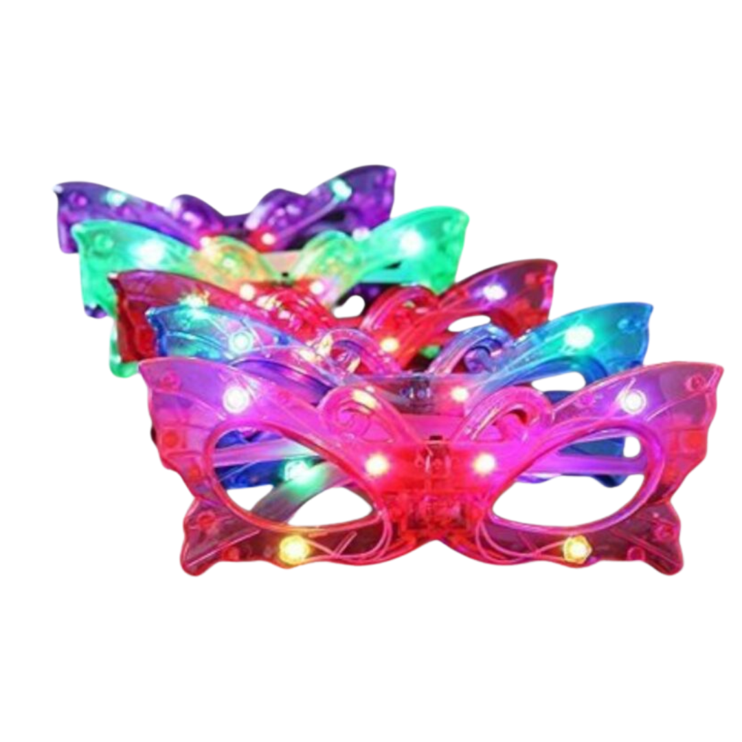[Random design & color, 1 pcs] Kids Fancy LED Flashing Goggles | Light-Up Neon Eye Party Glasses