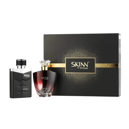 Skinn by Titan, Nude & Steele Perfume 100 mL (Pack of 2) for Men & Women | Gift Pack | Best online Price in India | Noida