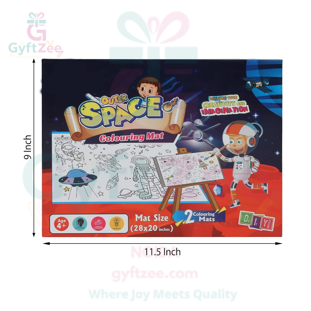 (Random Design) Printed Coloring Mat – 28x30 Inches (Washable & Reusable Kit)