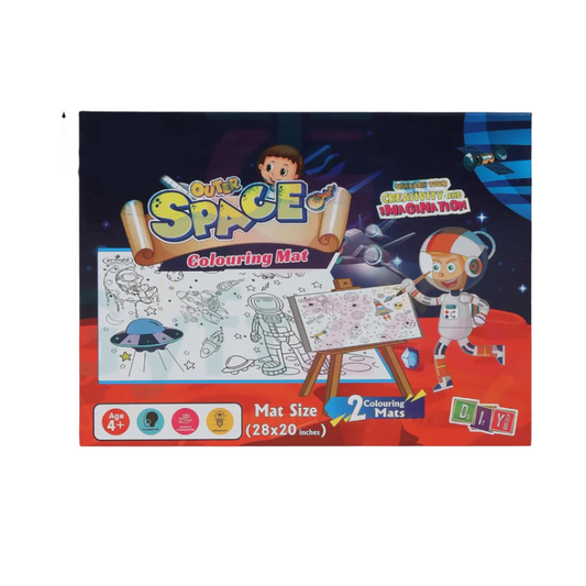 (Random Design) Printed Coloring Mat – 28x30 Inches (Washable & Reusable Kit)