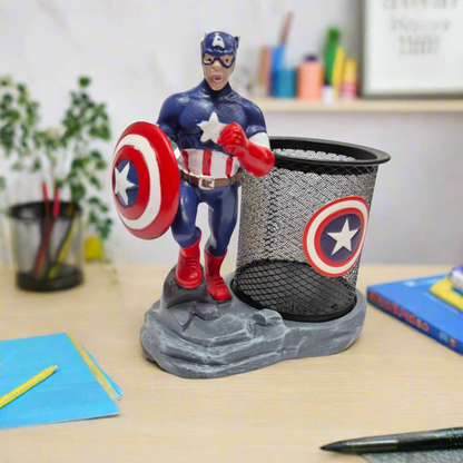 Superhero Polyresin Pencil Holder – Premium Stationery Organizer & Unique Gift