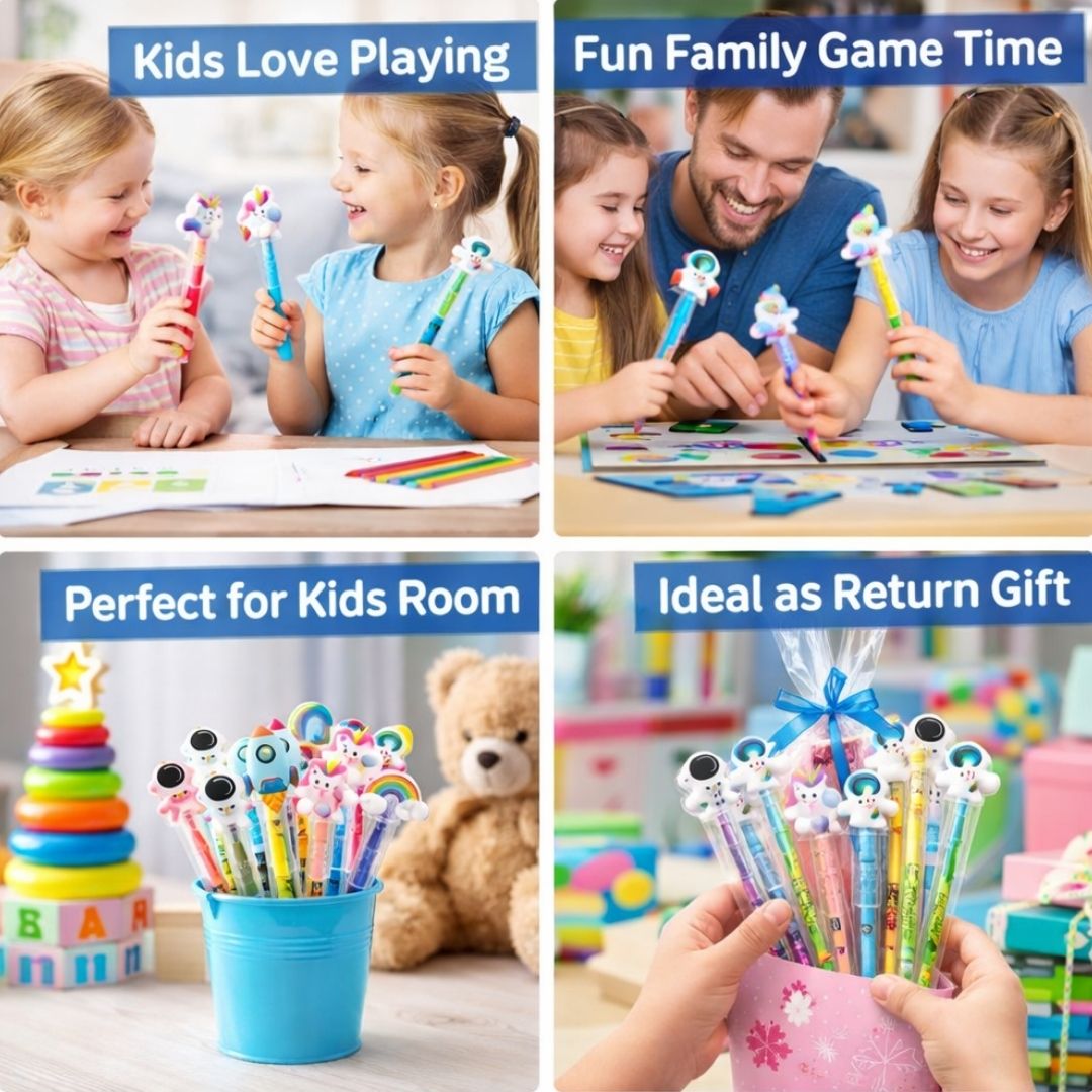 [1 pcs Assorted, designs] Fancy Pencil for Kids