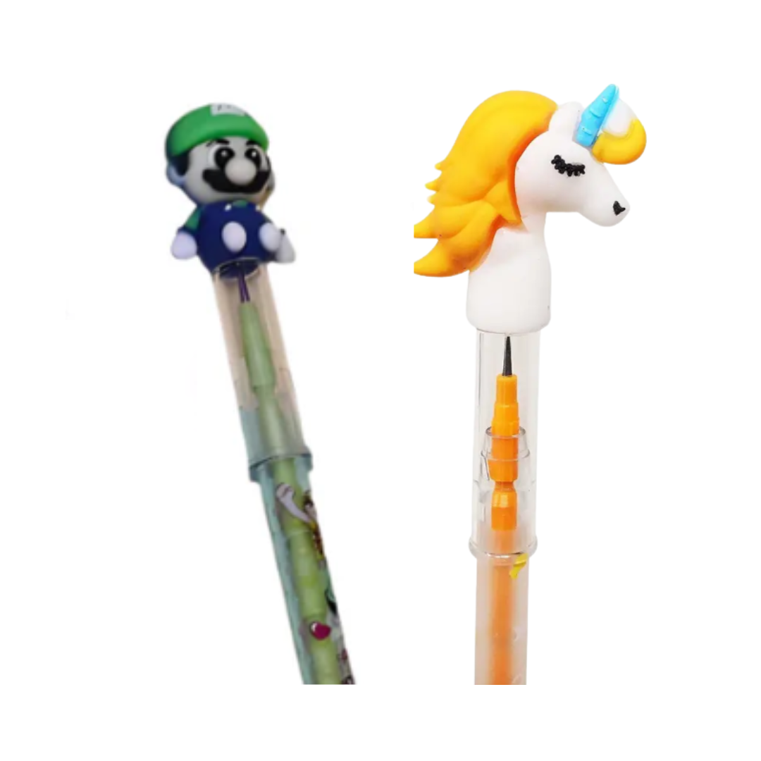 [Random design 2 Pencil] PLUS Hand Disc Shooter Toy for Kids – Superhero Style Wrist Launcher with Flying Discs
