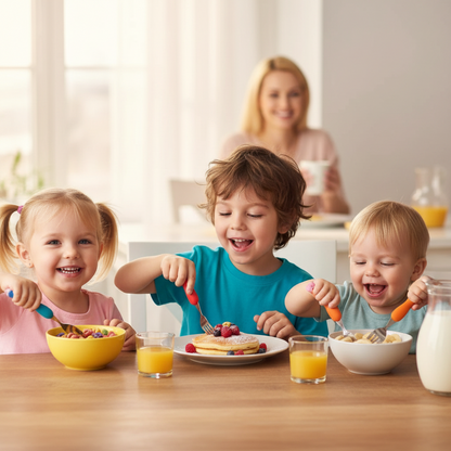 Stainless Steel Peppa Pig Spoon and Fork Set | 4-Piece [Kids 4+ years]