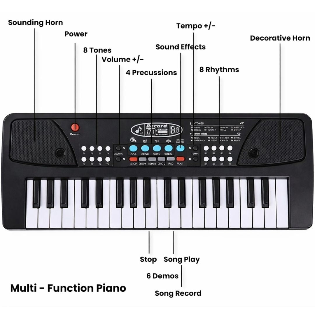 [Assorted] Piano Keyboard with Mic | 37 Keys