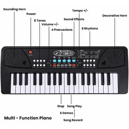 [Assorted] Piano Keyboard with Mic | 37 Keys