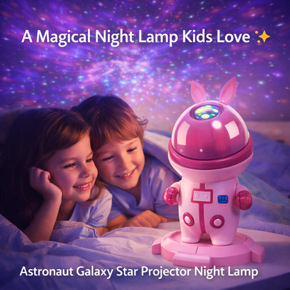 Astronaut Galaxy Projector Night Lamp with Remote – Pink