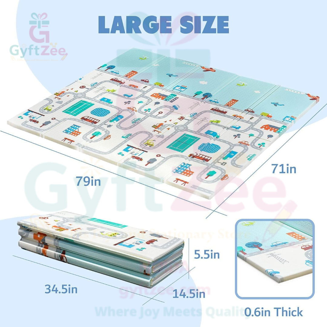 Baby Play Mat - Anti-Skid, Waterproof & Reversible (Random Design)