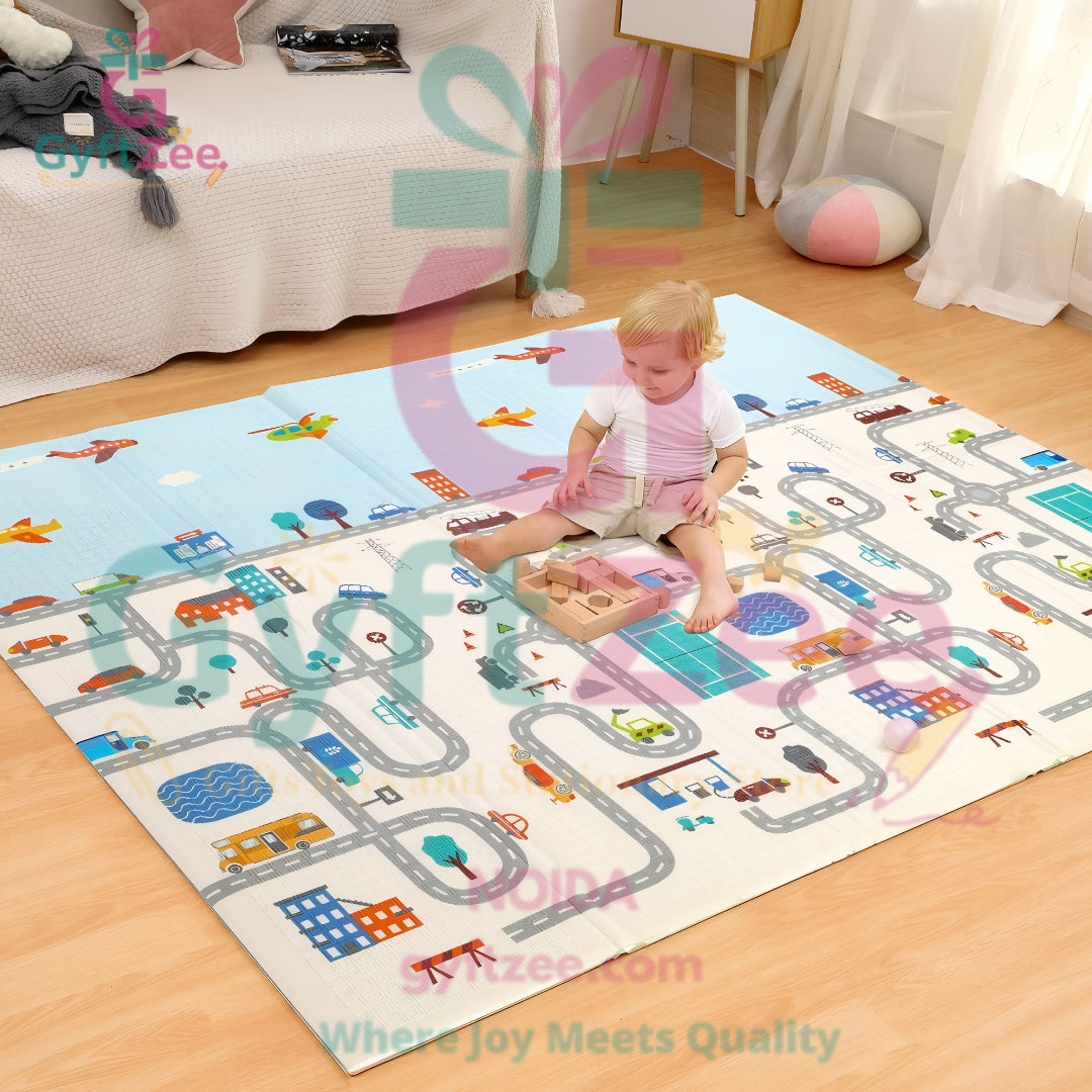 Baby Play Mat - Anti-Skid, Waterproof & Reversible (Random Design)