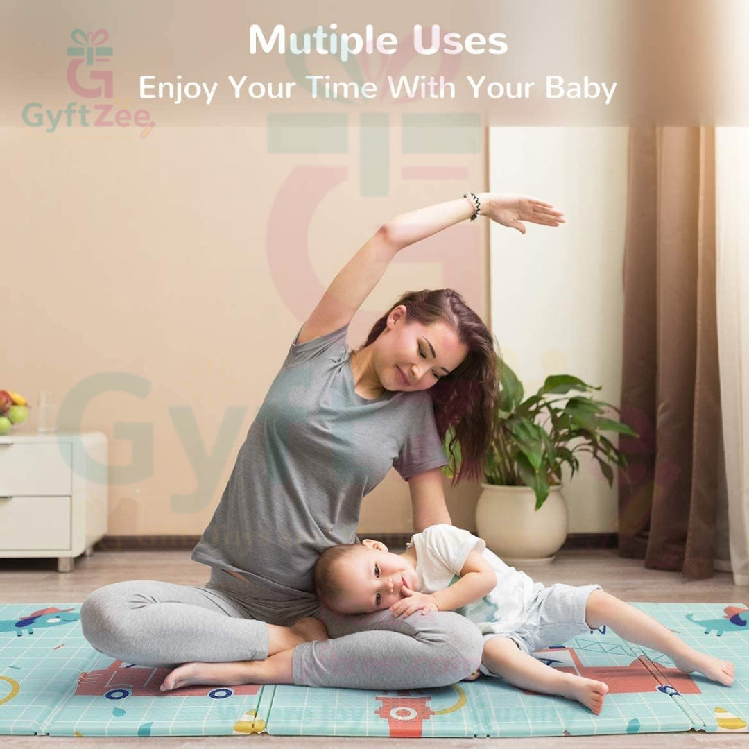 Baby Play Mat - Anti-Skid, Waterproof & Reversible (Random Design)