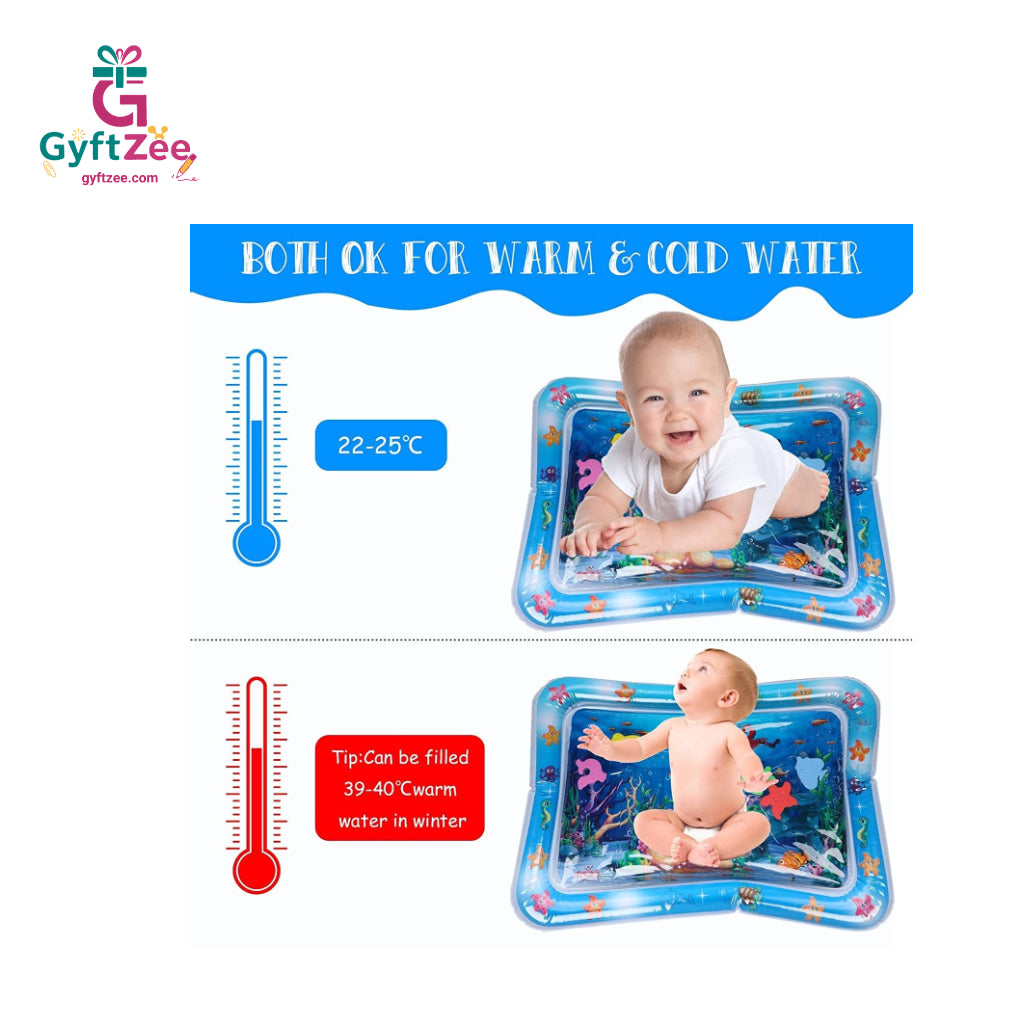 Baby Water Play Mat (Random design) | Inflatable Tummy Time Fun Mat for Kids – Leak-Proof Design
