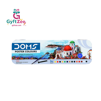 DOMS Poster Colour 14 Shades - Vibrant Art Supplies for Drawing & Colouring
