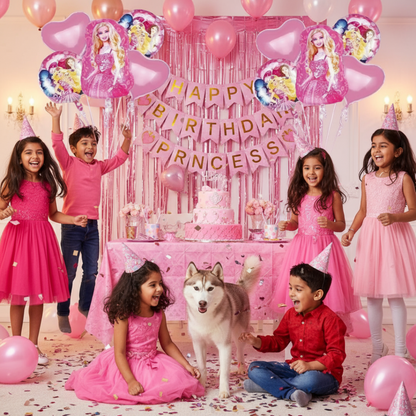 Princes Theme Balloons Set of 5 - Party decoration