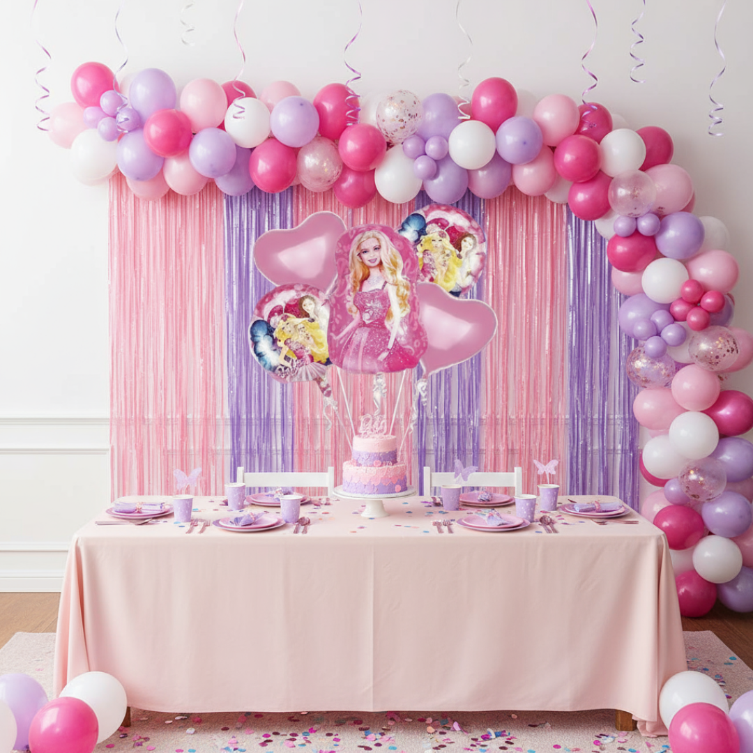 Princes Theme Balloons Set of 5 - Party decoration