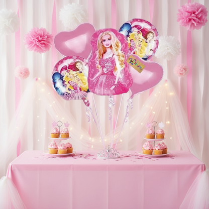 Princes Theme Balloons Set of 5 - Party decoration