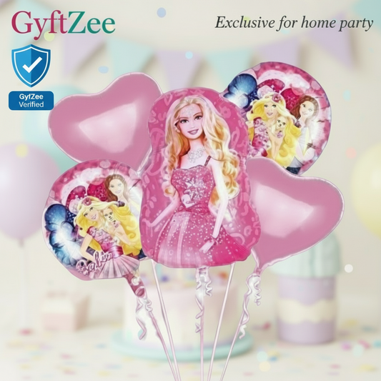 Princes Theme Balloons Set of 5 - Party decoration