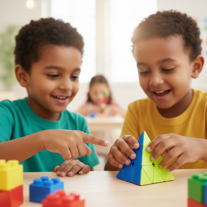 Magic Pyramid Puzzle Cube Game - Fun and Challenging Brain Teaser for Kids