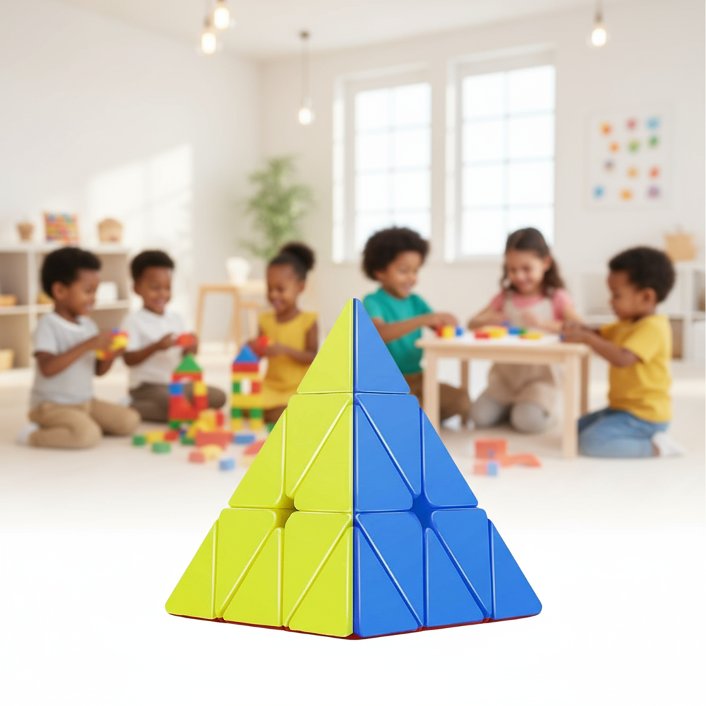 Magic Pyramid Puzzle Cube Game - Fun and Challenging Brain Teaser for Kids
