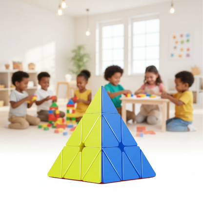 Magic Pyramid Puzzle Cube Game - Fun and Challenging Brain Teaser for Kids