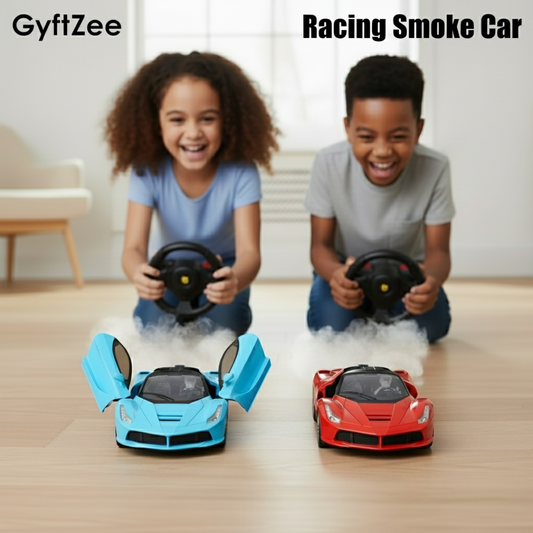 (Random color) 1:16 Scale Remote Control Rechargeable Racing Car – Booster Spray & Opening Doors