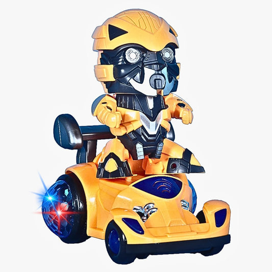 Super Stunt Robot Car Rhubarb – 3D Lightning, Music & Robot Conversion