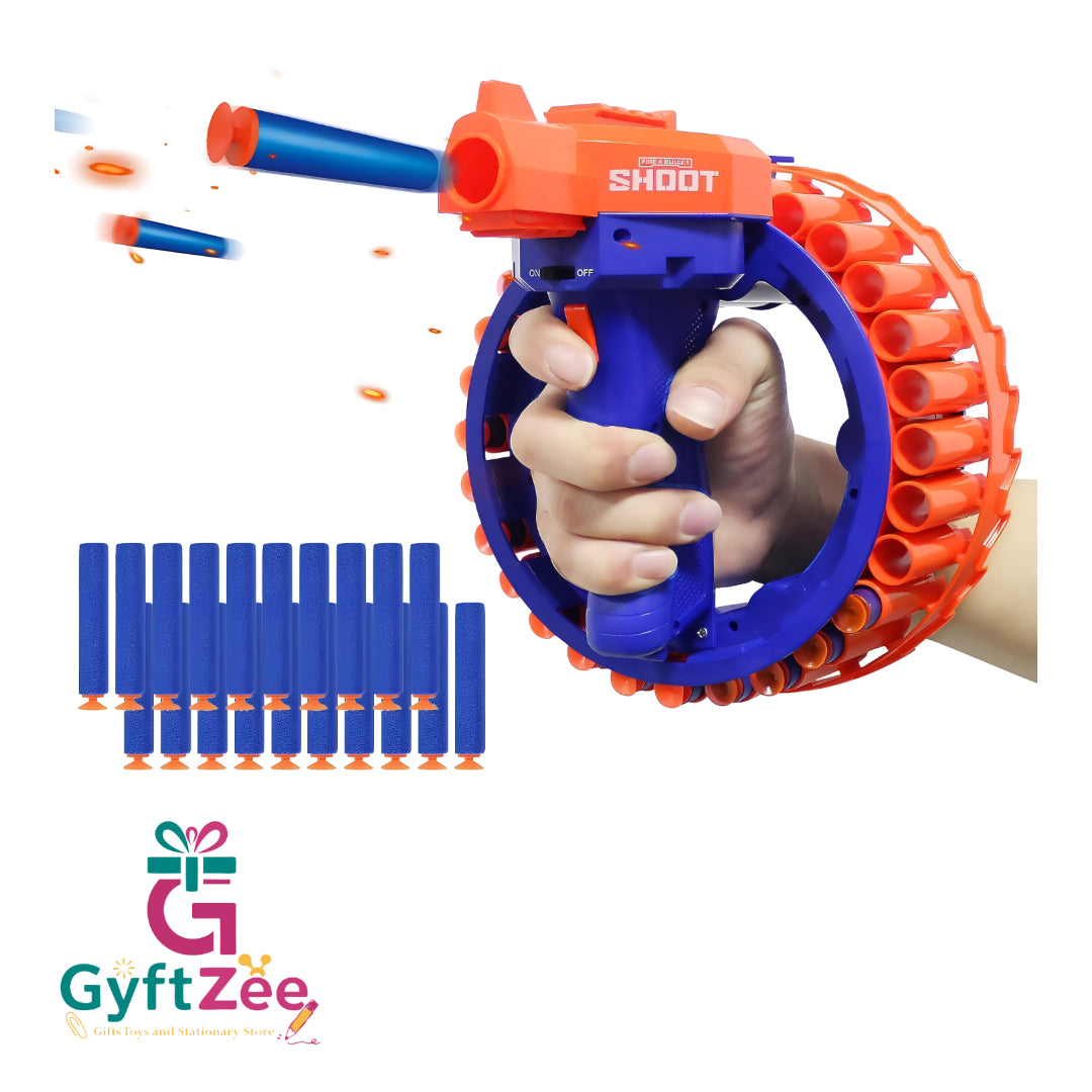 Rechargeable Rapid Fire Foam Dart Gun with 28 Darts – Ultimate Fun for Kids!