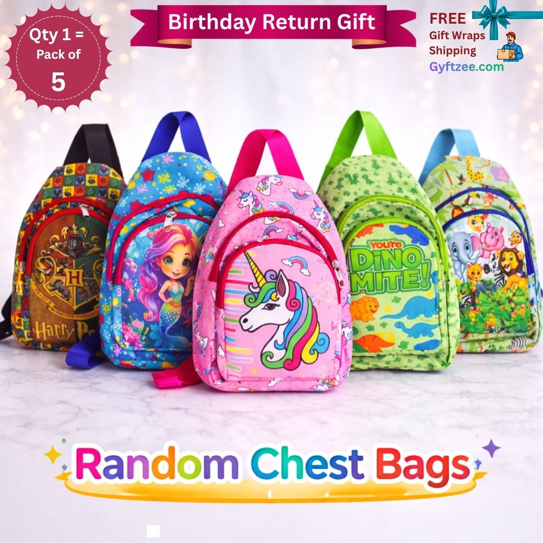 [Return Gift, Pack of 5] Kids Chest Bag [Assorted]