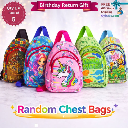 [Return Gift, Pack of 5] Kids Chest Bag [Assorted]