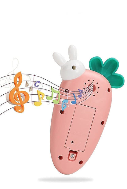 Radish-Style Rabbit Face Toy Phone – Musical & Light-Up Pretend Play for Kids & Toddlers