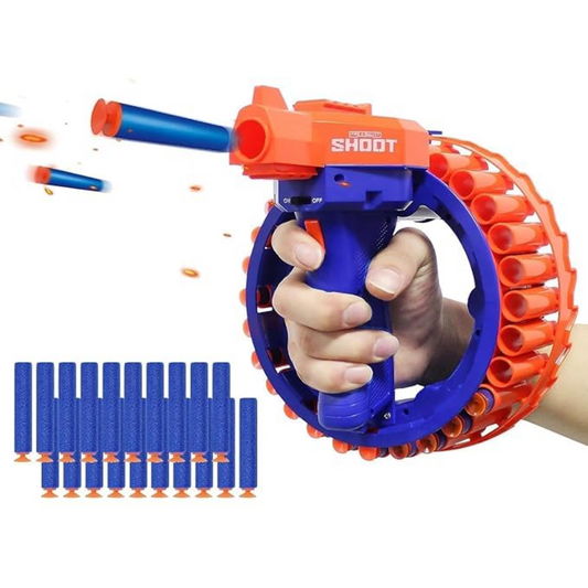 Rechargeable Rapid Fire Foam Dart Gun with 28 Darts – Ultimate Fun for Kids!