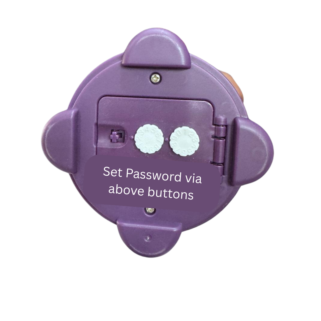 (Random color) Rocket Password Piggy Bank for Kids - with Astronaut-Themed Fun