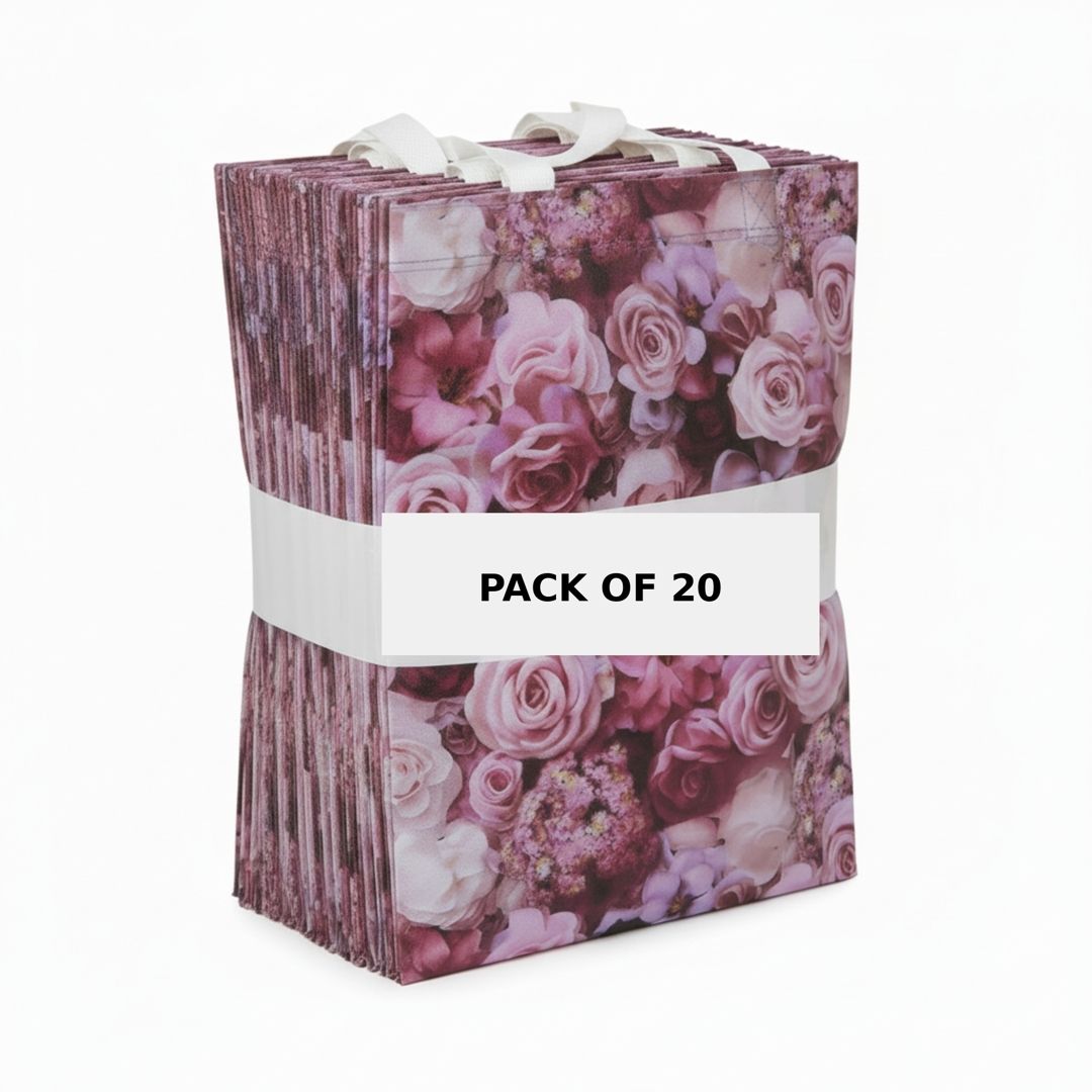 Rose Theme Gift Bag - Pack of 20
