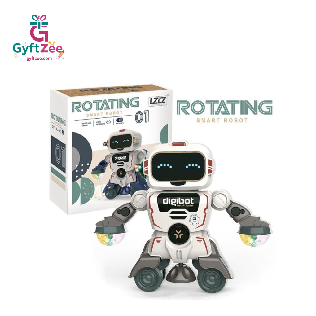 Dancing Smart Robot for Kids | 360° Rotating Robot with Lights & Music