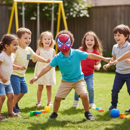 LED Light-Up Spiderman Mask for Kids – Superhero Mask with Premium Quality