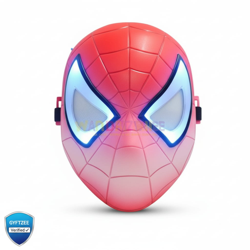 Red superhero mask with blue accents on a white background, featuring a GYFTZEE Verified badge.