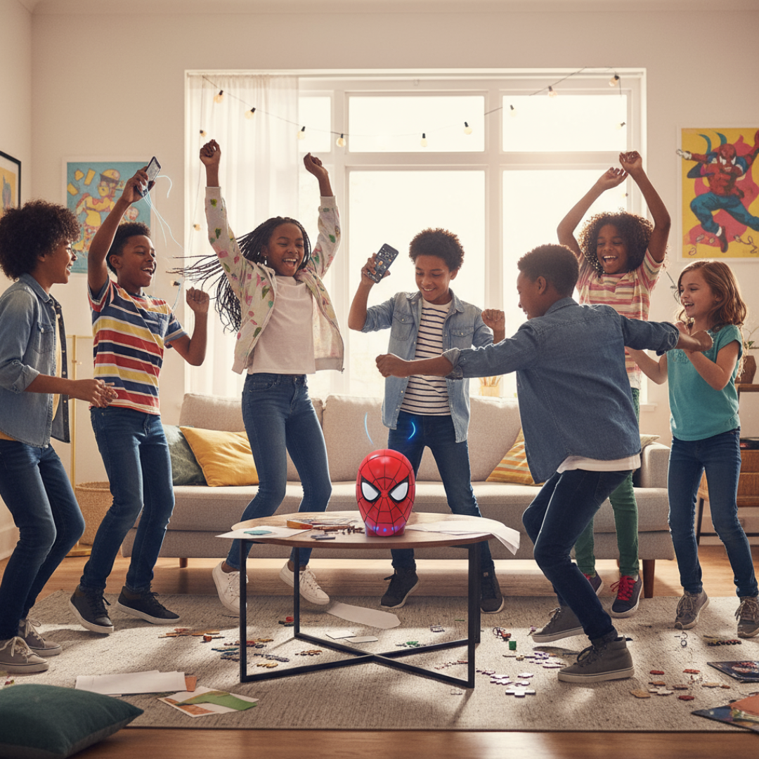 Spider-Man Mini Portable Wireless Bluetooth Speaker with LED Lights