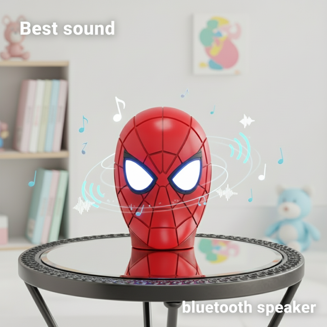 Spider-Man Mini Portable Wireless Bluetooth Speaker with LED Lights