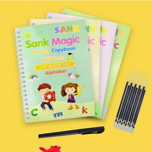 Sank Magic Reusable Practice Copybook for Kids - Fun Learning with Rewritable Pages