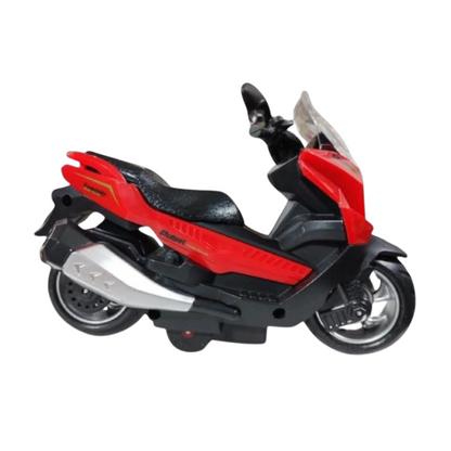 (Random Color, 1 pcs) Die-Cast Scooter Classic Car Model – Inertia Light & Music Toy for Kids 2-8 Years