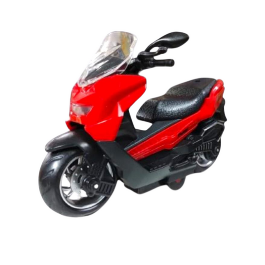 (Random Color, 1 pcs) Die-Cast Scooter Classic Car Model – Inertia Light & Music Toy for Kids 2-8 Years
