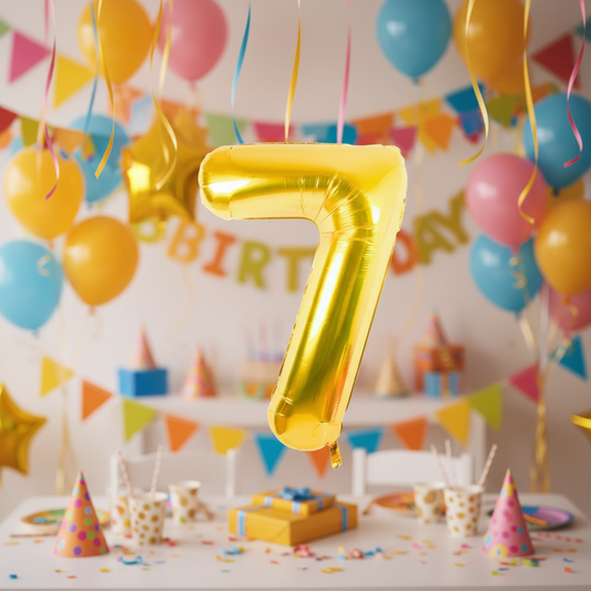 Foil/Helium 16” Balloon Number 7 for Age