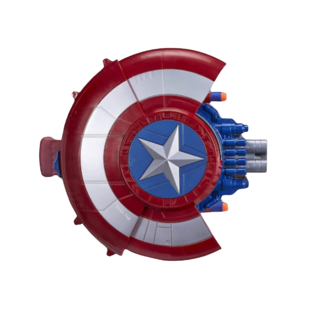 Space Battle Cannon Shield Toy Gun – Captain America Soft Bullet Blaster with Shield