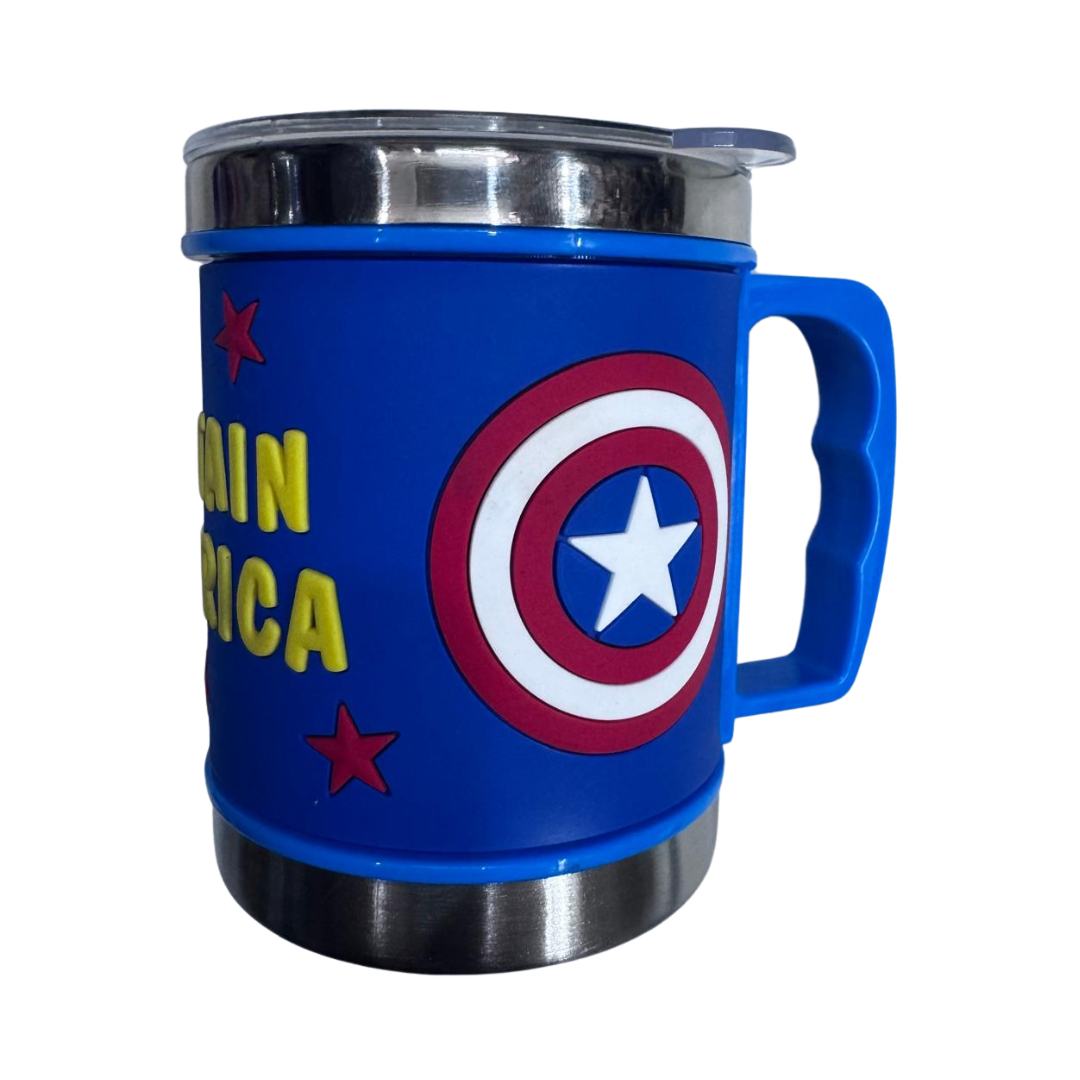 [Captain America] 1 Mug + 2 keychain + 1 Space Battle Cannon Shield Toy Gun –  Soft Bullet Blaster with Shield