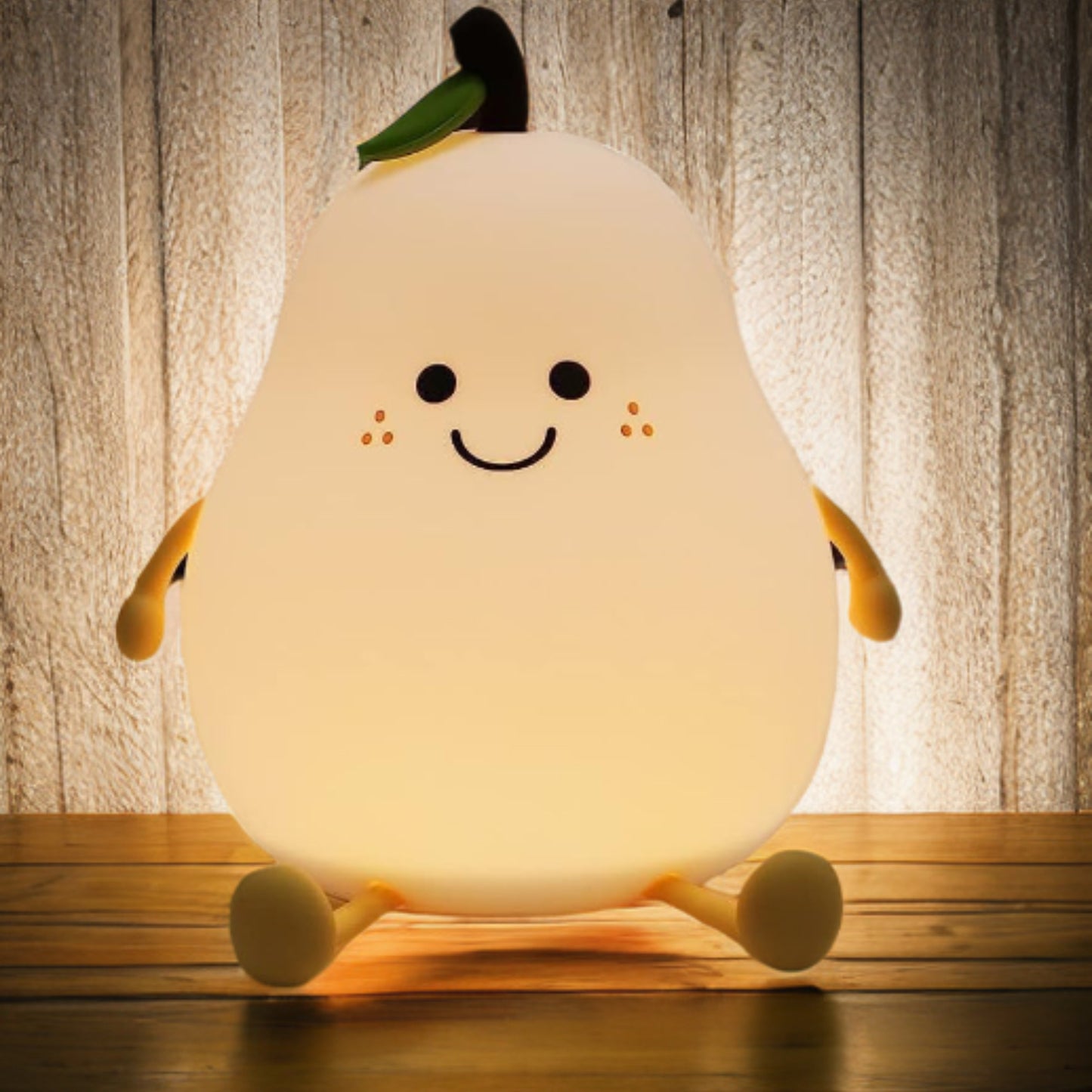 [Random Color] Silicone Pear Night Lamp | Touch-Control LED Light for Kids & Baby Gift