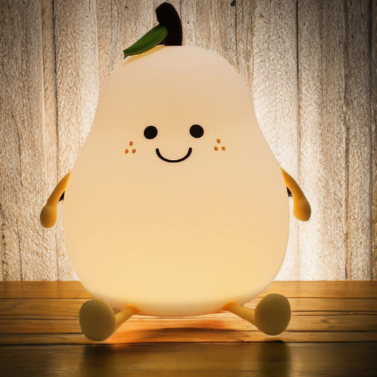 [Random Color] Silicone Pear Night Lamp | Touch-Control LED Light for Kids & Baby Gift